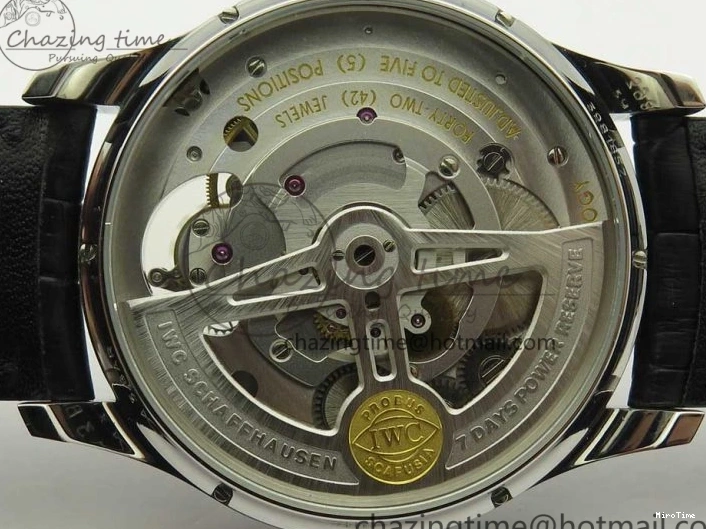 MIROTIME 0809 Portuguese Tourbillon IW5046 SS ZF Best Edition Gray Dial on Black Leather Strap SunProtective 7147